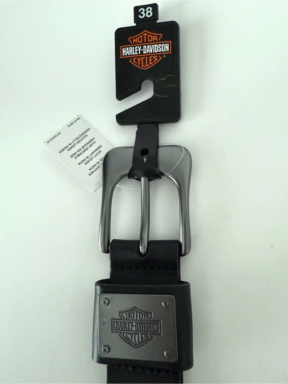NEW Harley-Davidson Men's Western Dome Studded Genuine Leather Belt - Black